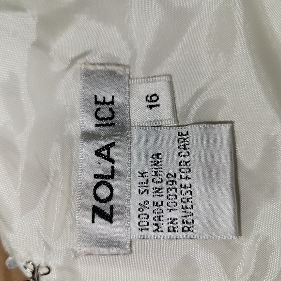 Silk top, cream color - Picture 3 of 5